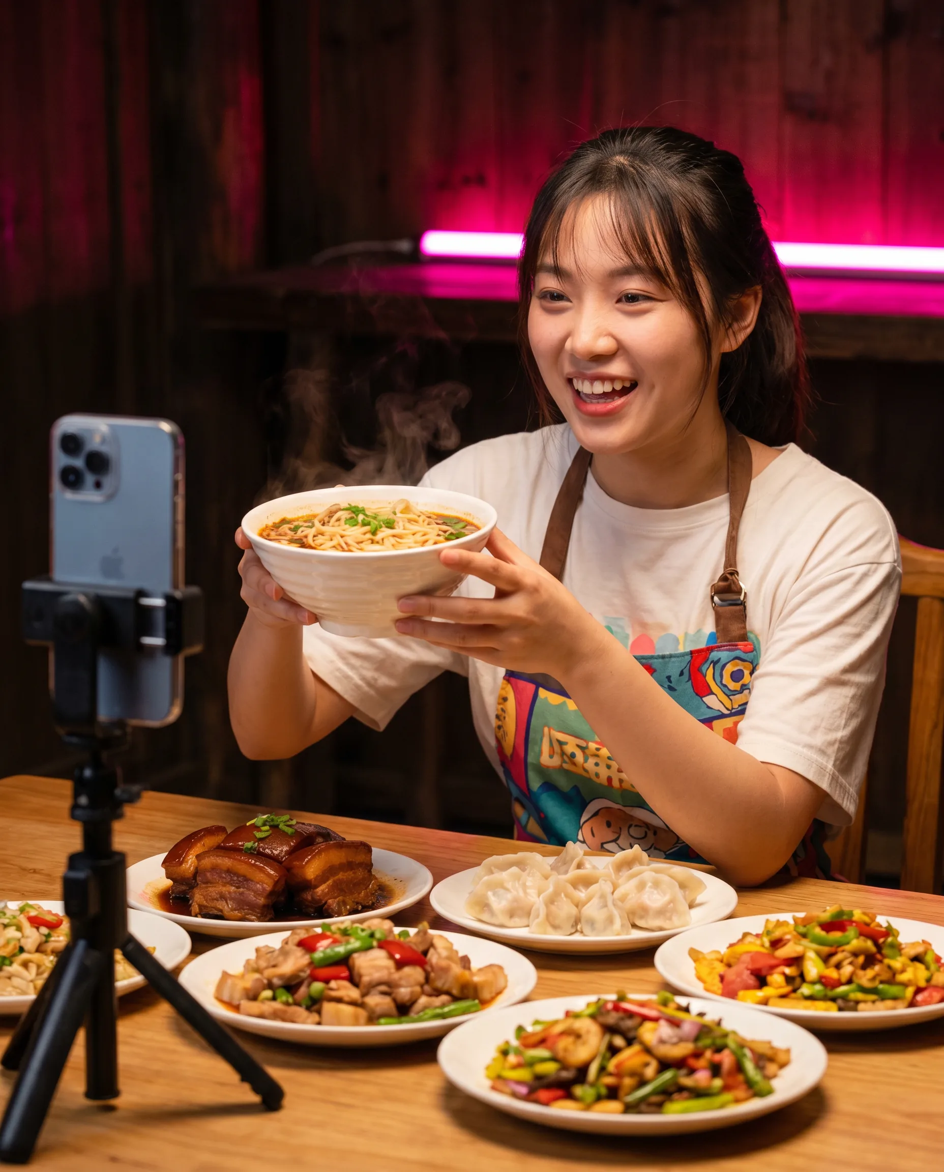 狠狠撸签约美食达人形象照